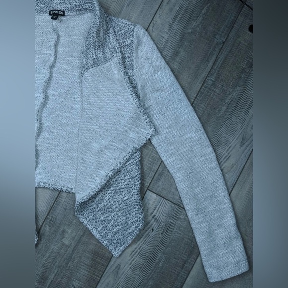 Express Heathered Gray Cardigan - Picture 3 of 5